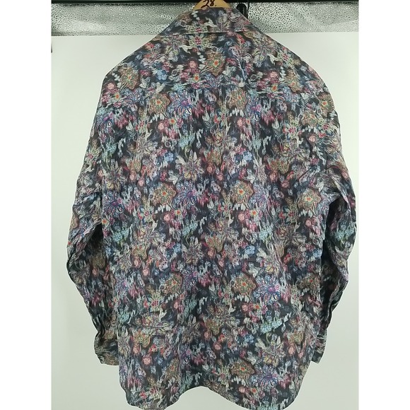 Tallia‎ Mens Shirt XL Button Up Long Sleeve Colorful Floral Print - Picture 5 of 5